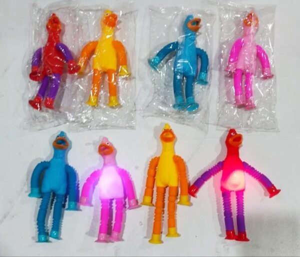 Giraffe Pop Tube Sensory Fidget Toy | Animal Pop Tubes Cartoon Giraffe Suction Cup Toys Kids | Stress Relief Squeeze Toys (Random colors & Animal) - Image 2