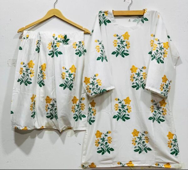 2 pcs Dress Flower Shrara print - Image 13