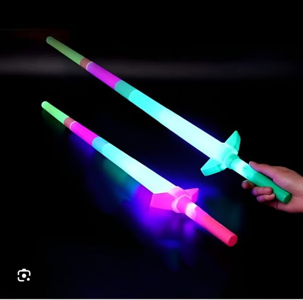 Light sword Extendable Retractable Light Up Sword Toy for Kids - 24inch (Random color) - Image 10
