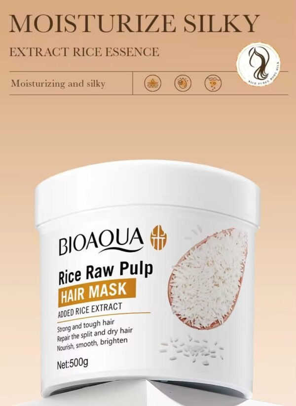 Bioaqua Rice Raw Pulp Hair Mask 500g - Image 2