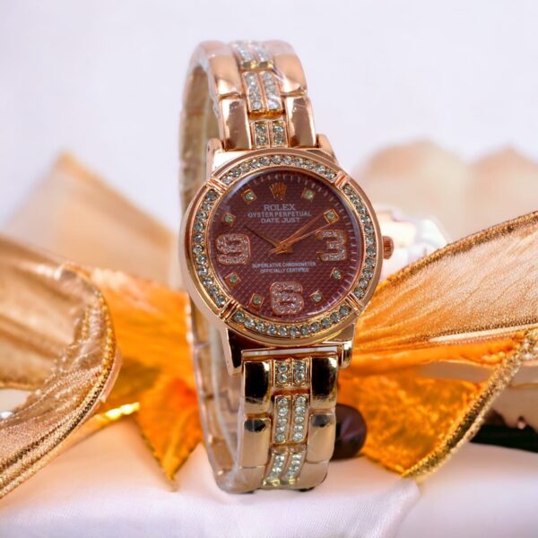 (without box ) Rolex Quartz Luxurious  Watches for girls - Image 5