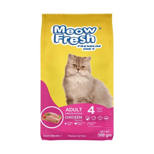 (Chicken)Meow Fresh PREMIUM DIET Dry Cat Food (500gm )