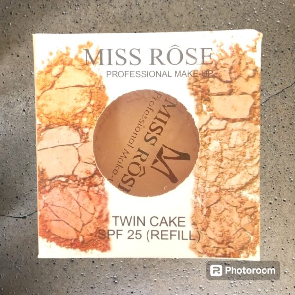 ( Medium Beige.)Miss Rose Professional Makeup  TWIN CAKE Powder  SPF 25 - Image 2