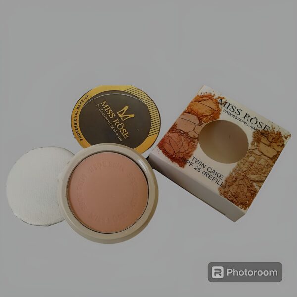 ( Medium Beige.)Miss Rose Professional Makeup  TWIN CAKE Powder  SPF 25