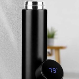 (500 ML ) Temperature Display Indicator Insulated Stainless Steel Hot & Cold Flask Bottle (Random Color)