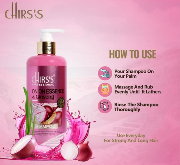 CHIRS'S  ONION & GINSENG SHAMPOO TURKISH FORMULA (400ML)