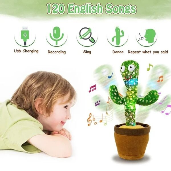 DANCING CACTUS TOY WITH HAT (RECHARGEABLE) (WITH BOX) - Image 7