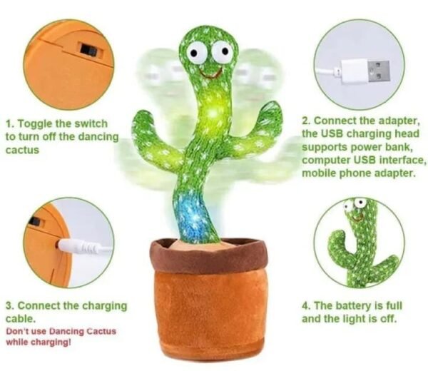 DANCING CACTUS TOY WITH HAT (RECHARGEABLE) (WITH BOX) - Image 10