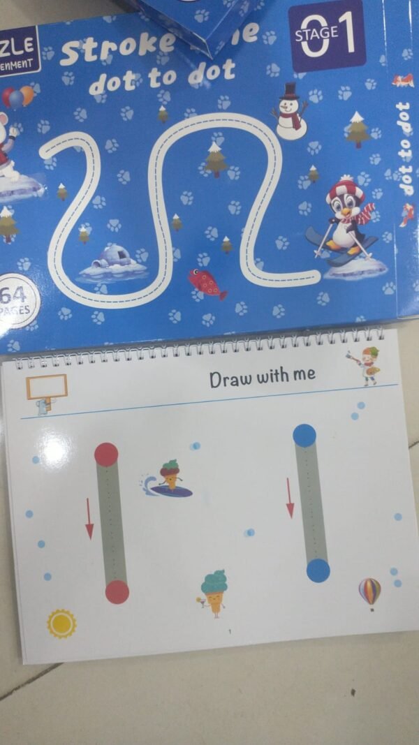 Kids Educational Learning Tracing Book Stroke Line Dot To Dot Magical(64 pages) - Image 4