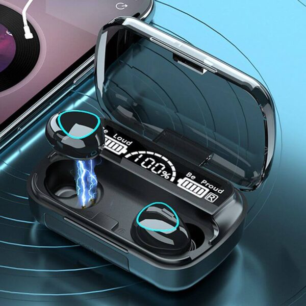 M10 Earbuds 3500 Mah Original, waterproof,Wireless Bluetooth EarBuds with Super Sound & High Quality Touch Sensors - Image 2