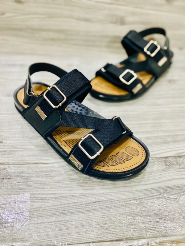 (Black ) Cross-Cross Sandle  For Men - Image 2