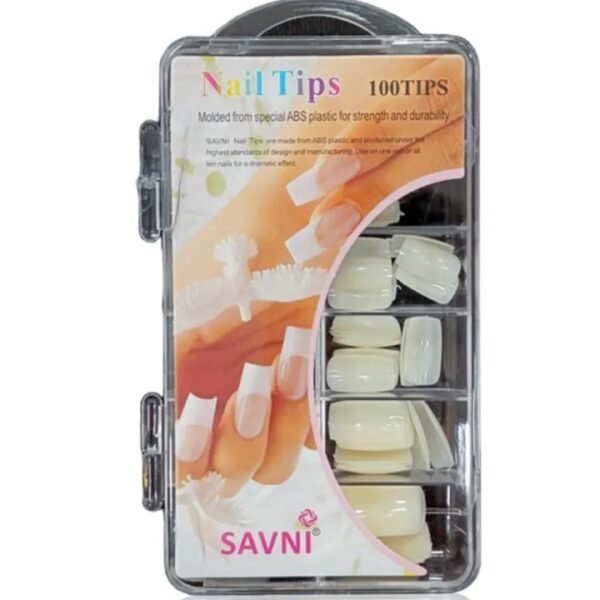 100 Nail Tips Original Natural Full Cover Acrylic Nail Tips - Image 3