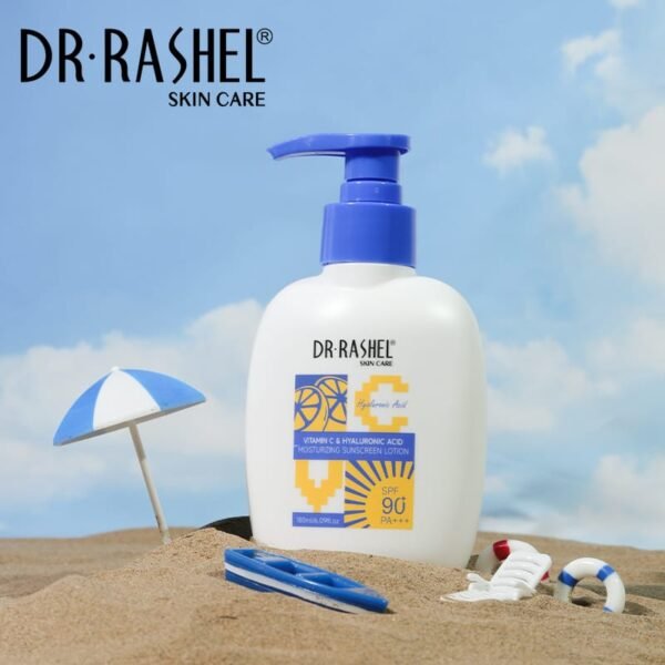 Dr Rashel Vitamin C Hyaluronic Acid Moisturizing SUNSCREEN LOTION SPF 90 - 180 ml - Image 4