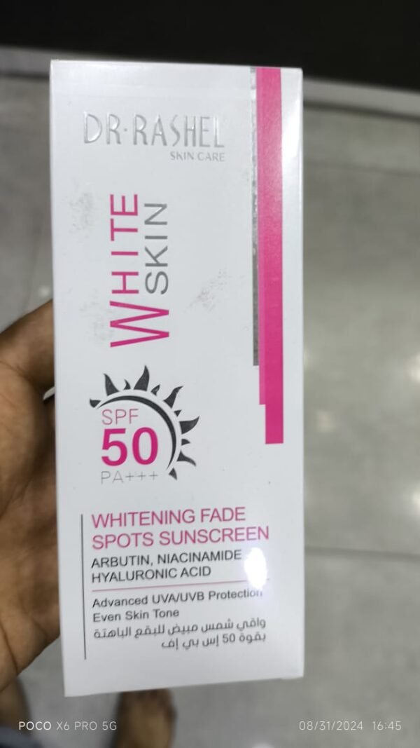 Dr Rashel Whitening Fade Spots Sunscreen SPF 50 - 50g - Image 2