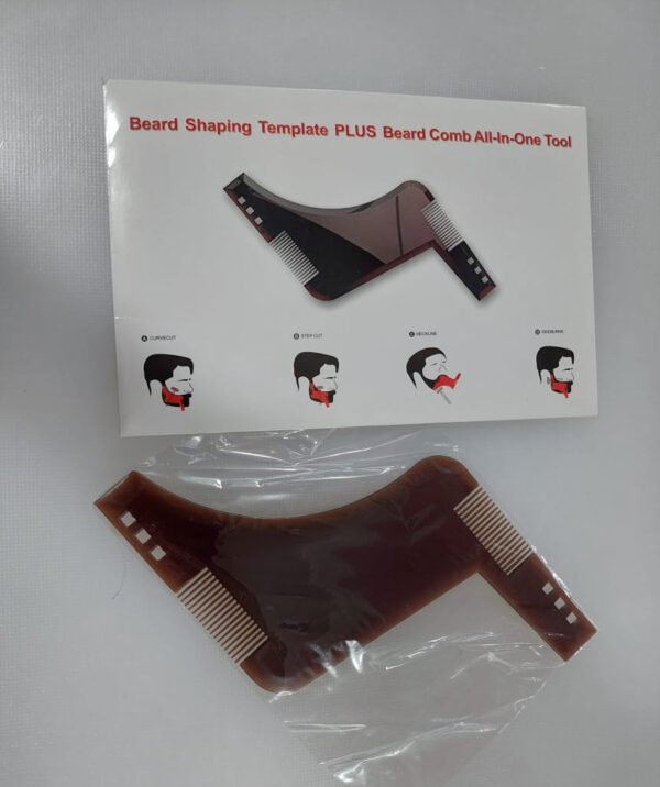 Beard Shaping Tool Template | Beard Shaper Tool Plus Comb - Image 2