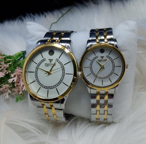 (without box )  FORTUNE TIME COUPLE WATCHES - Image 3