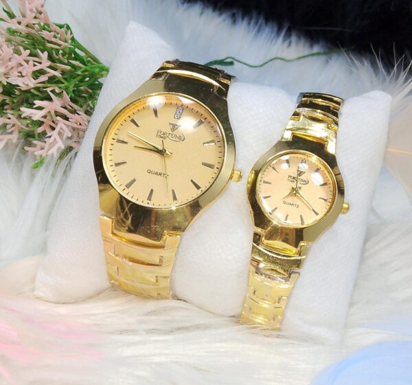 (without box ) Classic Design FORTUNE TIME COUPLE WATCHES - Image 5