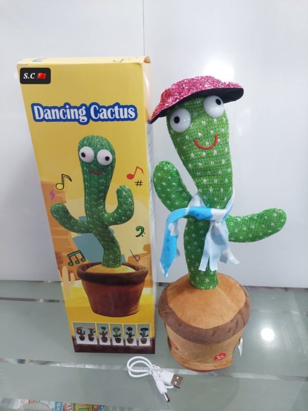 DANCING CACTUS TOY WITH HAT (RECHARGEABLE) (WITH BOX) - Image 3