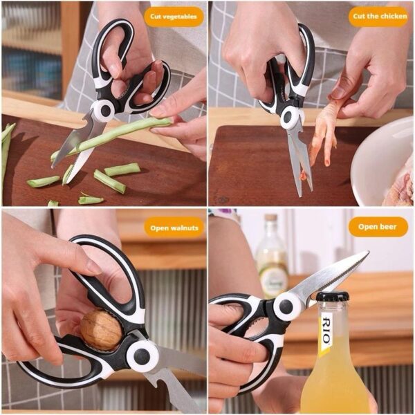 Multi-Functional Large Stainless Steel Kitchen Scissors Special Fish Cutting Vegetables Roast Broiler Strong Enough Duck Bones model FLL308 - Image 5