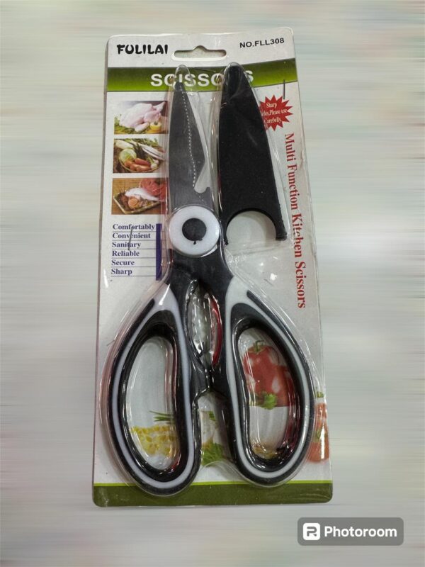 Multi-Functional Large Stainless Steel Kitchen Scissors Special Fish Cutting Vegetables Roast Broiler Strong Enough Duck Bones model FLL308 - Image 6