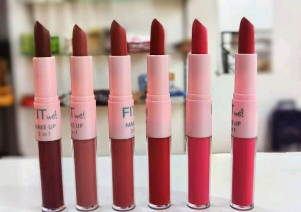 Fitme High Pigmented 2 in 1 Lipstick + Lipgloss (Random color shades)