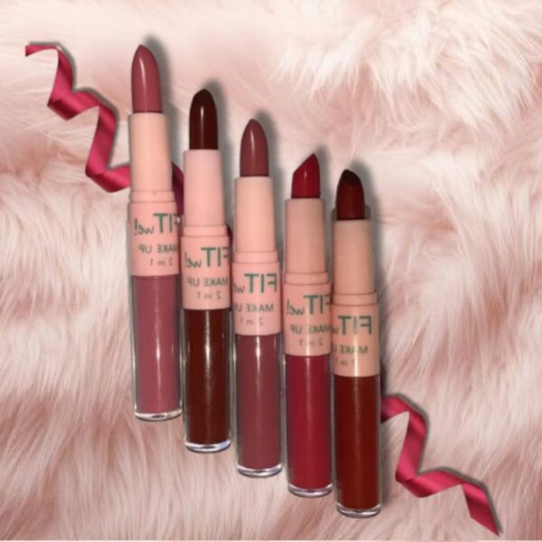 Fitme High Pigmented 2 in 1 Lipstick + Lipgloss (Random color shades) - Image 4