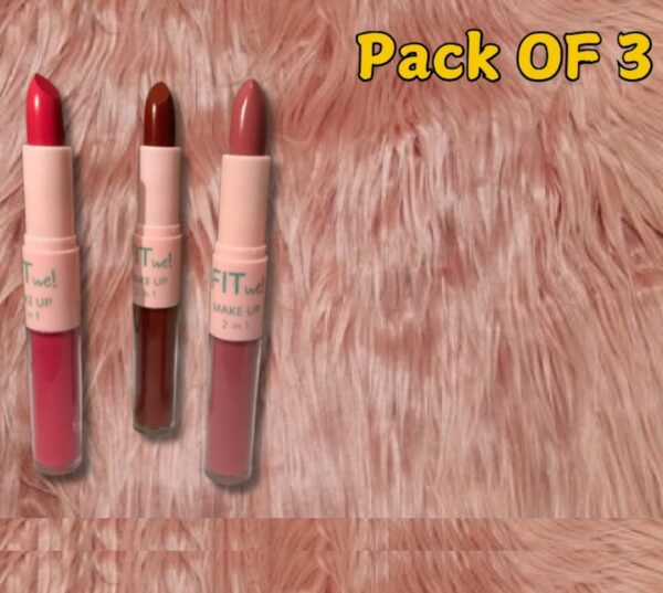 Fitme High Pigmented 2 in 1 Lipstick + Lipgloss (Random color shades) - Image 6