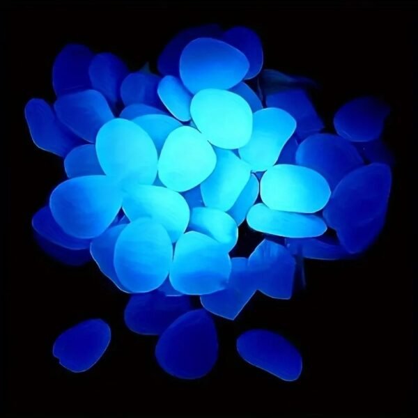 100 Pieces Glow In The Dark Pebbles, Resin Luminous Stones For Landscape, Garden Paths, Potted Plants, Parks, Aquarium Decor (Random color) - Image 7