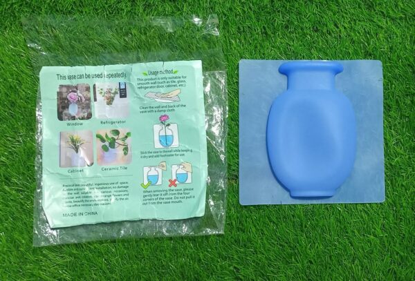 Wall Flower Pot Magic Flower Plant Vases Reusable Removable Sticky Vase for Fridge Decoration - Image 2