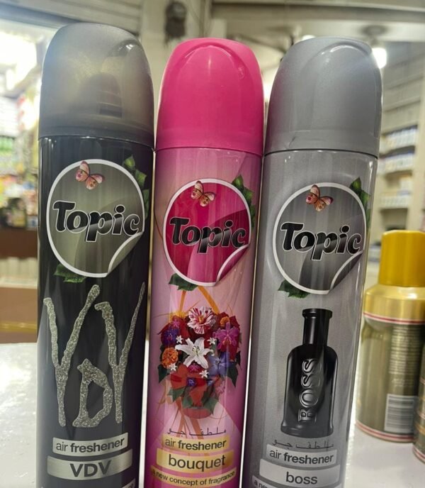 Pack of 3 - Topic Air freshener  Long lasting fragrance Room Spray - 300ml (Random Spray) - Image 4