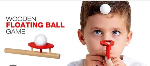 Wooden Floating Blowing Pipe Game ball | Floating Ball Balance Game for Kids & Adults - Image 3