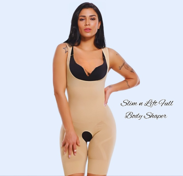 Slim N Lift Full Body Shaper For Female  | Tummy Control Thigh Slimmer Shape wear (Adjustable Standard size)