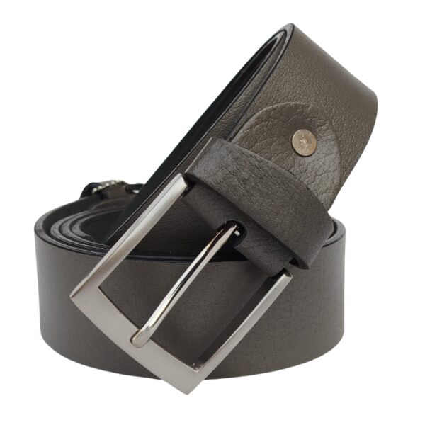 Men Buffalo leather belt grey color | Waist Belt for boys & Mens (Grey) - Image 2