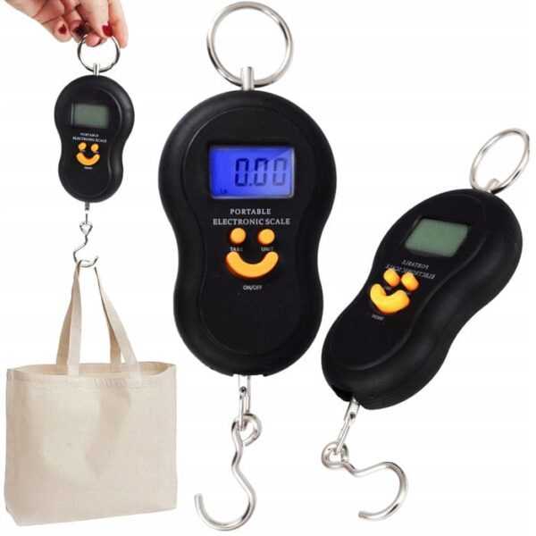 Imported Portable Electronic Digital Hand Hanging Hook Scale | Luggage Bag, Kitchen, Fishing Pocket Scale (random color)