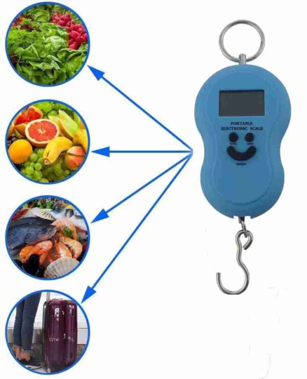 Imported Portable Electronic Digital Hand Hanging Hook Scale | Luggage Bag, Kitchen, Fishing Pocket Scale (random color) - Image 6