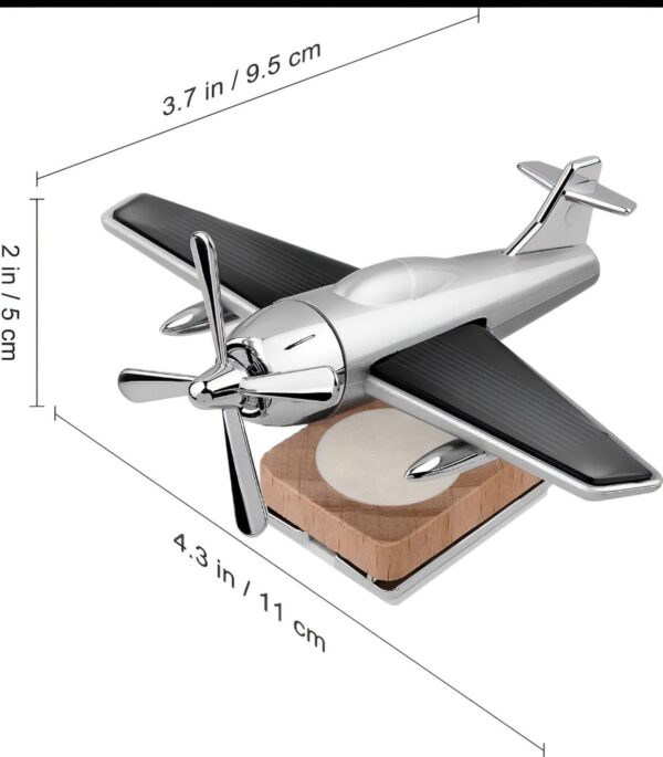CaDecoration Plan Solar powered aeroplane car air freshener - Car Dashboard Solar Decoration Plane -Aircraft Model - Image 8