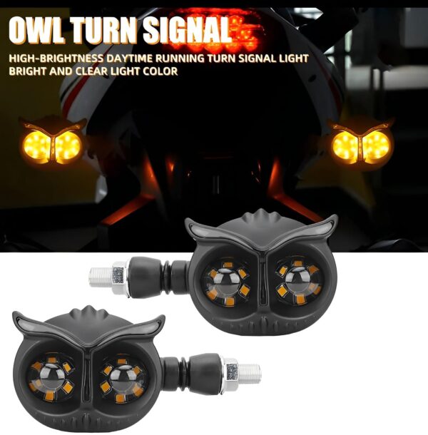 Pack of 2 pcs Owl Style Dual Color Motorcycle Driving Headlight, Turn Signals Light, Fog Lamp for all bikes (Random Color)