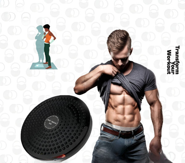 Tummy Twister Disc, Weight Loss Machine | Twister & Plate, Exercise Fitness Slim Machine plate - Black