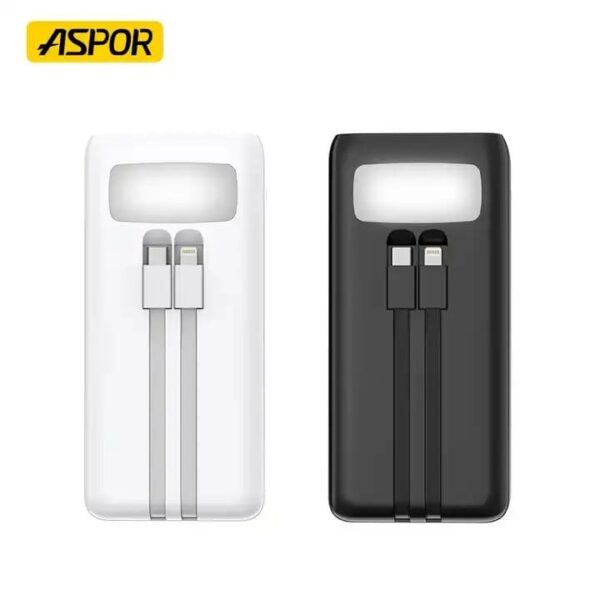 Aspor A350 50,000mAh - Fast Charging with Built-in Flashlight Power Bank for mobile and laptops  (Random color) - Image 9