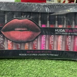 Pack Of 12 Multicolor Lip Gloss Huda Beauty For Girls And Women