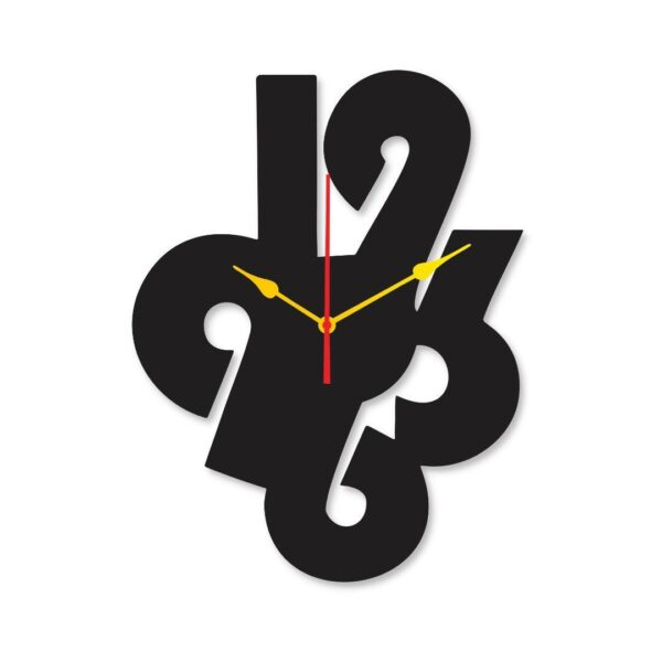 digit  dial 12x12 Wall Clock I Wall clocks for bedroom I Quartz Watch DIY Design  black color - Image 2