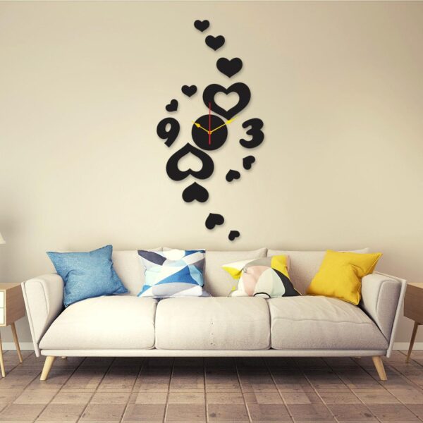 Three Nine heart  clock | clock Style Modern Design Decoration Quartz