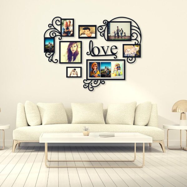 8 frame love wall art Family Collage Picture Frames Decorations for Living Room Bedroom Kids Dinning Modern Room