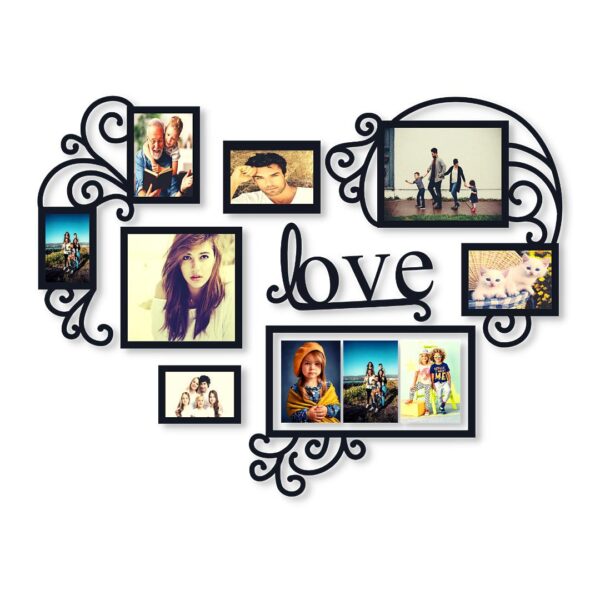 8 frame love wall art Family Collage Picture Frames Decorations for Living Room Bedroom Kids Dinning Modern Room - Image 2