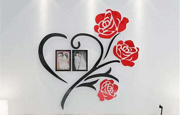 Red Rose Flower Wall Decoration Art Home Decorations