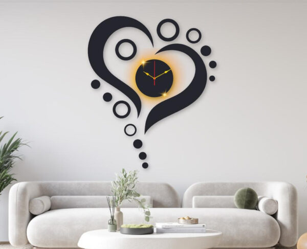 heart Ring with light DIY clock