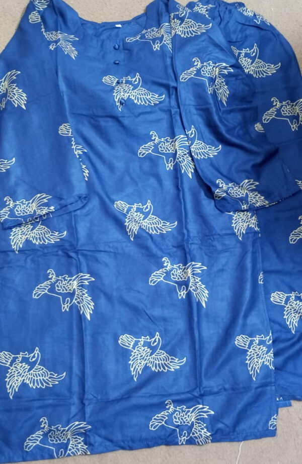 ( navy blue   ) Sparrow Block print Stitched Suits casual wear for girls  (Lilen) - Image 3