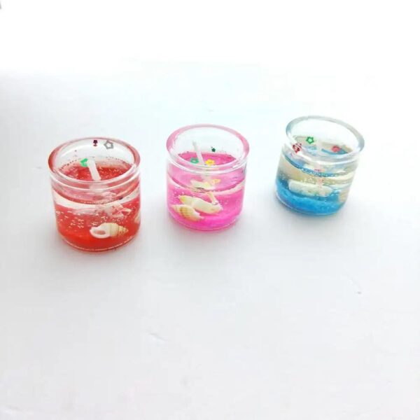 Set of 12 pcs - Smokeless Romantic Glass Candle | Mini Glass Jelly Gel Candles for Home Decor (random color) - Image 5