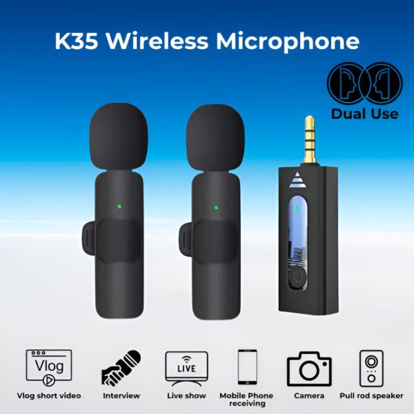 ULTIMATE K35 Professional Vlogging High Quality Collar Wireless Microphone - Image 3