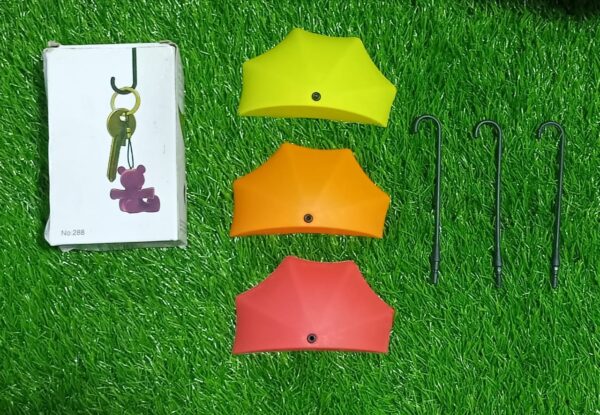 Pack of 3 - Umbrella Hooks | Key Jewelry Glasses etc Holder  (Random color) - Image 2